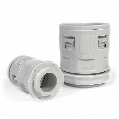 Промрукав pipe entry connector PG 16 mm gray