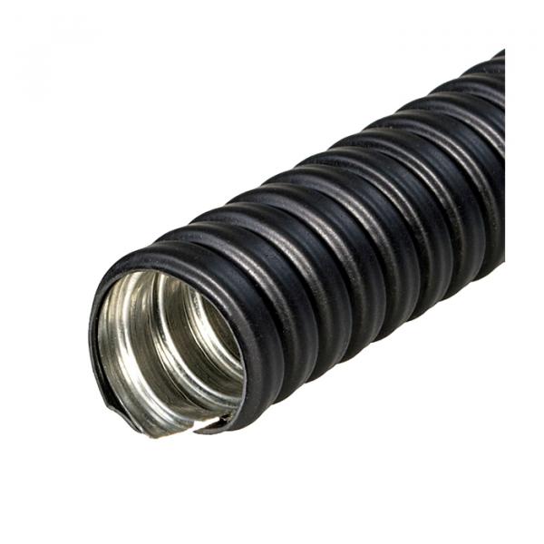 Промрукав metal+plastic pipe without rope black 38 mm (25 m)