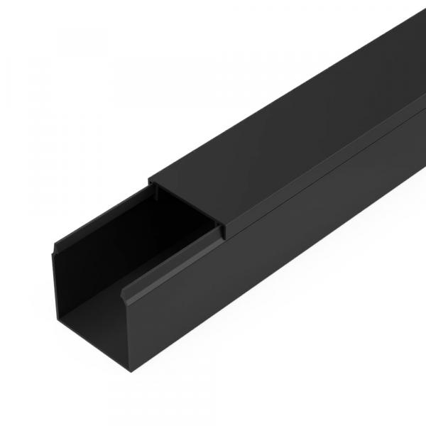 Промрукав plastic cable conduit with 2 covers 25x25 mm black (32 m/piece)