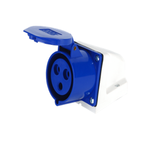 Surface socket 16A 3P (SF-113) IP44 blue