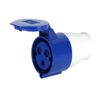 Hanging socket 16A 3P (SF-213) IP44 blue