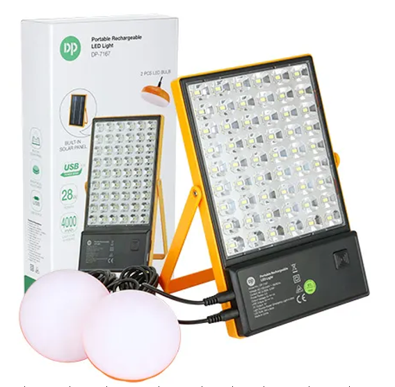 Ellight լիցքավորվող լուսարձակ (DP-7167) արևային մարտկոցով