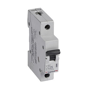 Legrand RX3 ավտոմատ անջատիչ 1P C25A 4,5ka 1/12/72