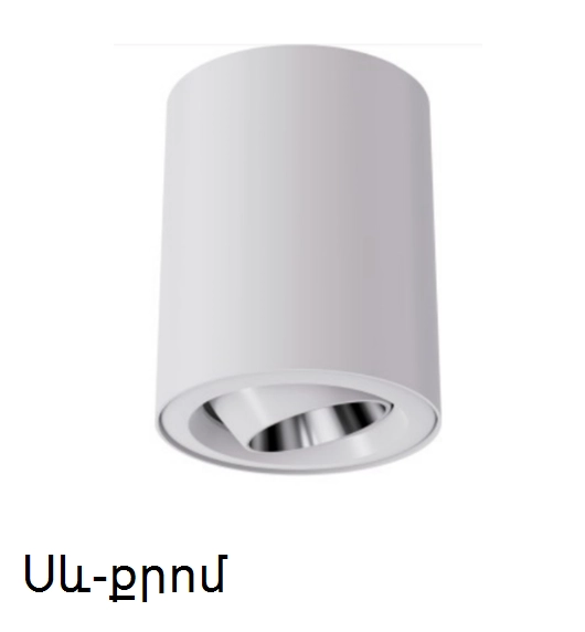 Electrica լուսատու արտաքին շարժական (S-G12B) 12W 4000K սև