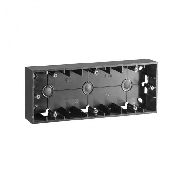 Simon15 մոնտաժման տուփ արտաքին տեղադրման 3 տեղ գրաֆիտ (1/5)