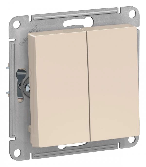 Schneider Atlas Անջատիչ 2 Տեղ Բեժ
