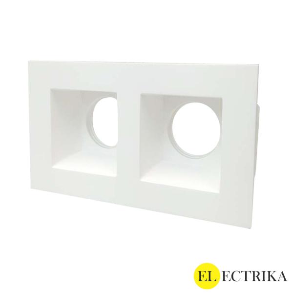 Electrica recessed gypsum frame 2-gang (MF400005) 214x117x60mm