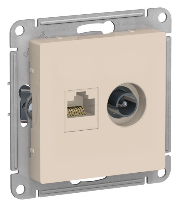 Schneider Atlas Ալեհավաք + Համակարգիչ Բեժ