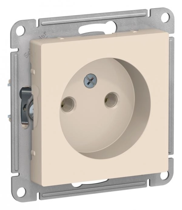 Schneider Atlas Վարդակ Առանց Հողանցման Բեժ