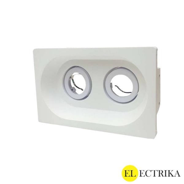 Electrica recessed gypsum frame 2-gang (MF400026) 255x155x60mm