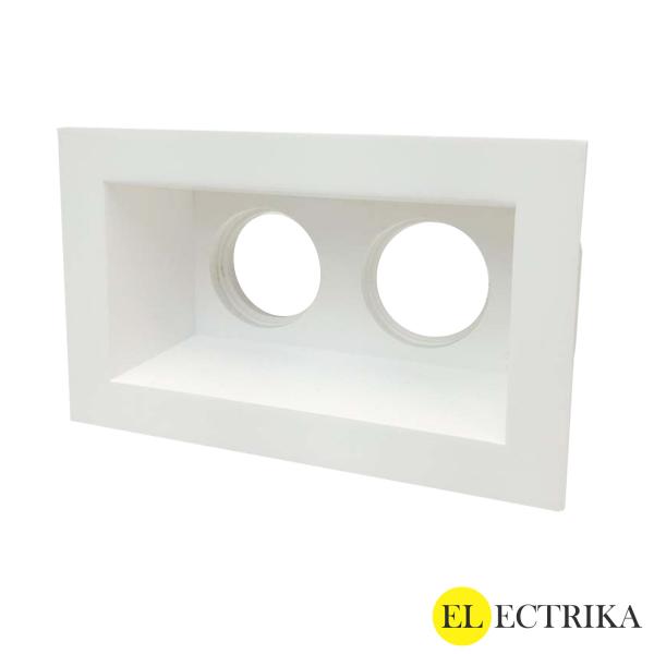 Electrica recessed gypsum frame 2-gang (MF400025) 189x116x60mm