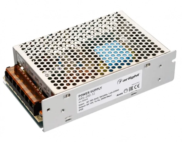 Arlight 12V սնուցման բլոկ 200W 16․7A (160x98x42մմ)